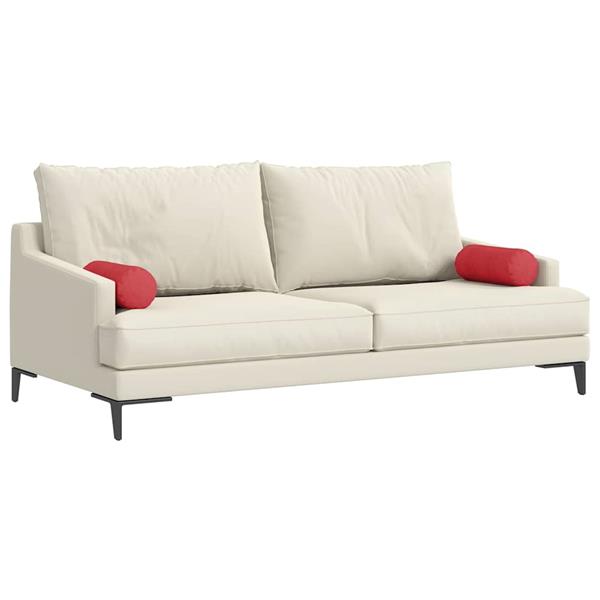 Grote foto vidaxl bolster kussens 2 stuks rood 15 x 40 cm stof huis en inrichting woningdecoratie