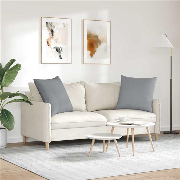 Grote foto vidaxl sofa kussens 2 pcs lichtgrijs 60 x 60 cm stof huis en inrichting woningdecoratie