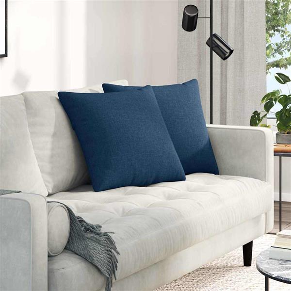 Grote foto vidaxl sofa kussens 2 pcs blauw 50 x 50 cm stof huis en inrichting woningdecoratie
