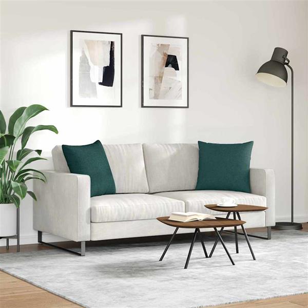 Grote foto vidaxl sofa kussens 2 pcs donkergroen 50 x 50 cm stof huis en inrichting woningdecoratie