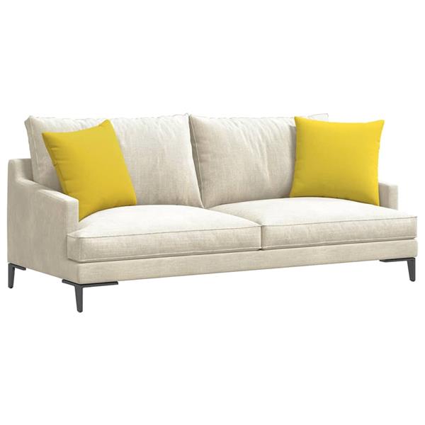 Grote foto vidaxl sofa kussens 2 pcs lichtgeel 45 x 45 cm stof huis en inrichting woningdecoratie