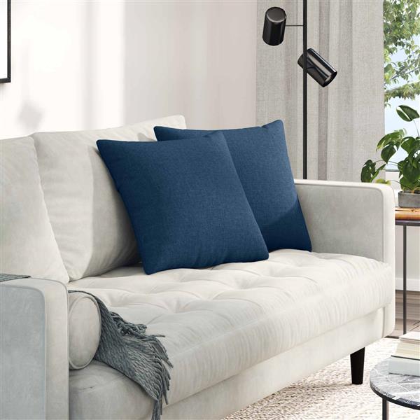 Grote foto vidaxl sofa kussens 2 pcs blauw 45 x 45 cm stof huis en inrichting woningdecoratie