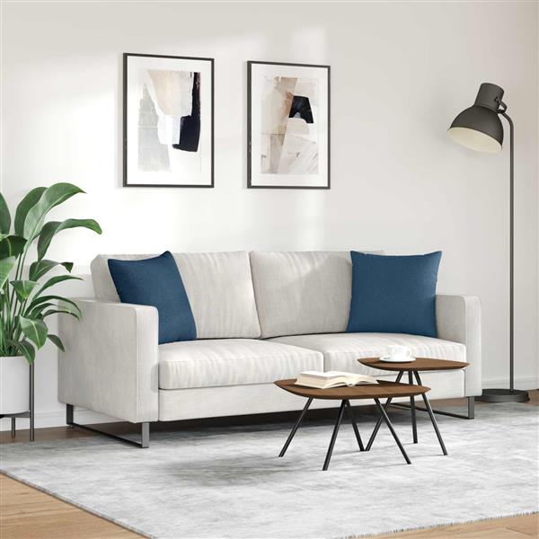 Grote foto vidaxl sofa kussens 2 pcs blauw 45 x 45 cm stof huis en inrichting woningdecoratie
