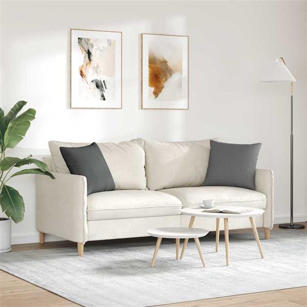Grote foto vidaxl sofa kussens 2 pcs donkergrijs 45 x 45 cm stof huis en inrichting woningdecoratie