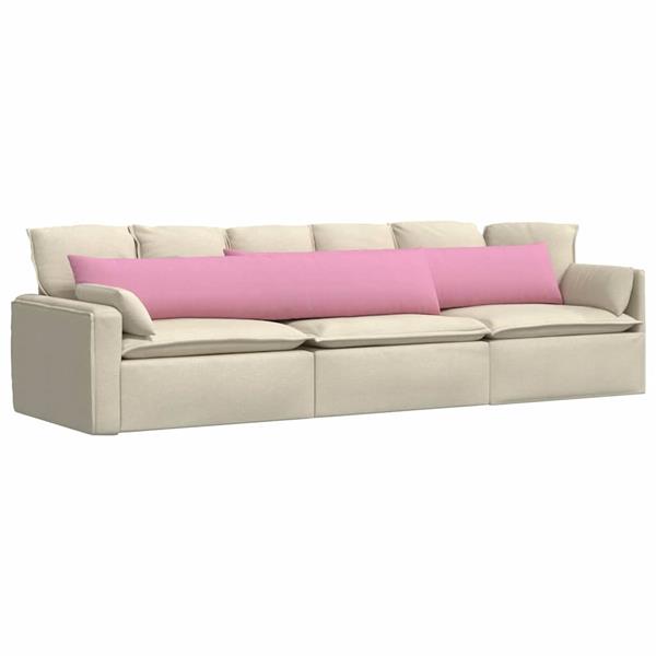 Grote foto vidaxl sofa kussens 2 pcs roze 200 x 40 cm stof huis en inrichting woningdecoratie