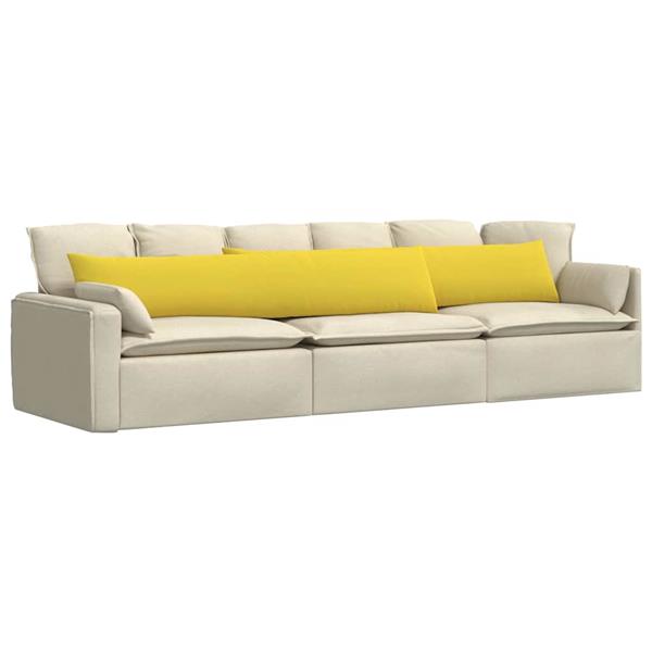 Grote foto vidaxl sofa kussens 2 pcs lichtgeel 200 x 40 cm stof huis en inrichting woningdecoratie