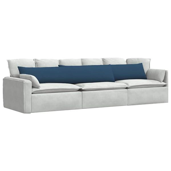 Grote foto vidaxl sofa kussens 2 pcs blauw 200 x 40 cm stof huis en inrichting woningdecoratie