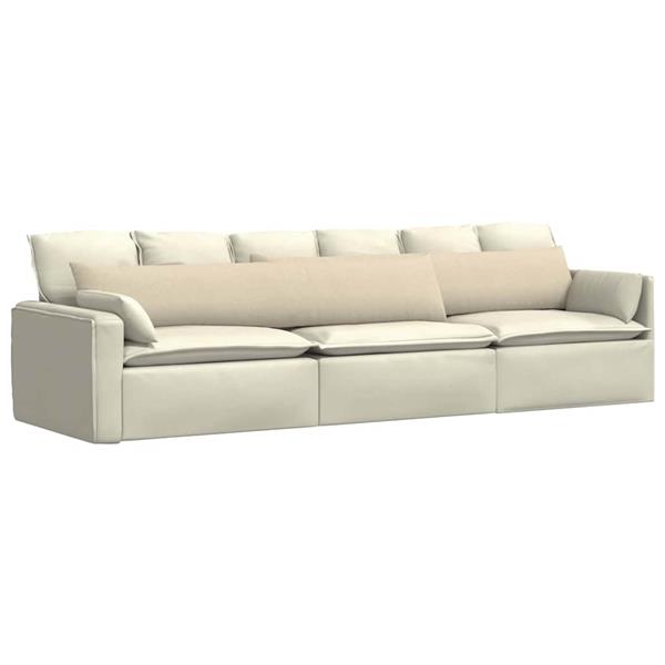 Grote foto vidaxl sofa kussens 2 pcs cr me 200 x 40 cm stof huis en inrichting woningdecoratie