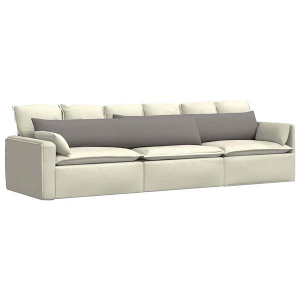 Grote foto vidaxl sofa kussens 2 pcs taupe 200 x 40 cm stof huis en inrichting woningdecoratie