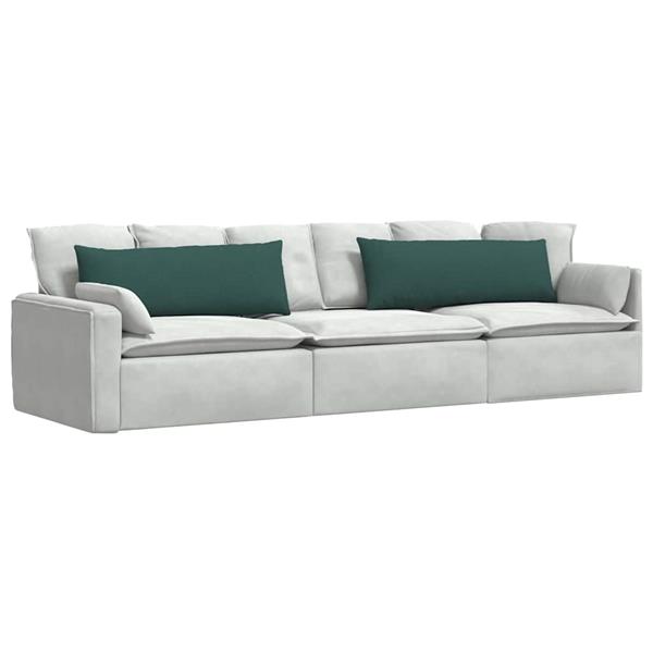 Grote foto vidaxl sofa kussens 2 pcs donkergroen 120 x 40 cm stof huis en inrichting woningdecoratie