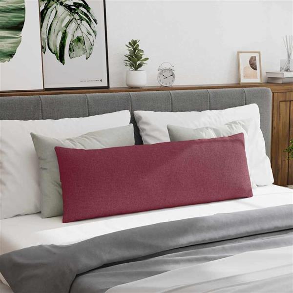 Grote foto vidaxl sofa kussens 2 pcs wijnrood 120 x 40 cm stof huis en inrichting woningdecoratie