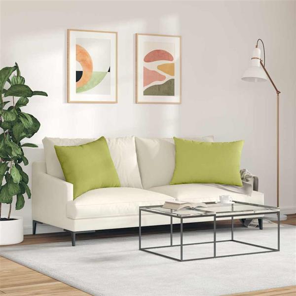 Grote foto vidaxl sofa kussens 2 pcs lichtgroen 70 x 50 cm stof huis en inrichting woningdecoratie