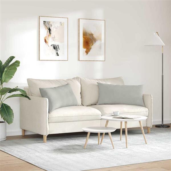 Grote foto vidaxl sofa kussens 2 stuks lichtgrijs 80 x 40 cm stof huis en inrichting woningdecoratie