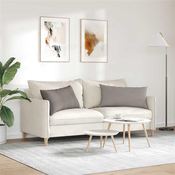 Grote foto vidaxl sofa kussens 2 pcs taupe 80 x 40 cm stof huis en inrichting woningdecoratie