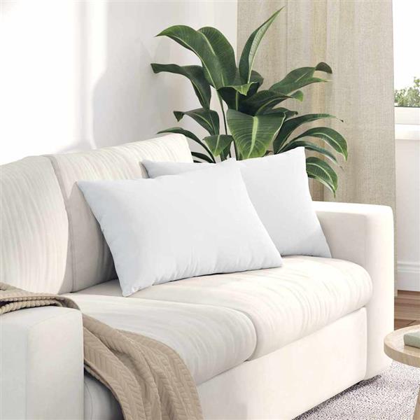 Grote foto vidaxl sofa kussens 2 pcs wit 60 x 40 cm stof huis en inrichting woningdecoratie