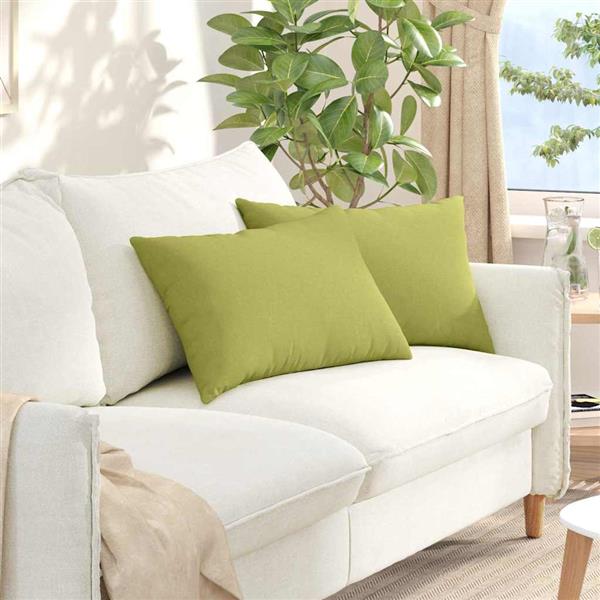Grote foto vidaxl sofa kussens 2 pcs lichtgroen 60 x 40 cm stof huis en inrichting woningdecoratie