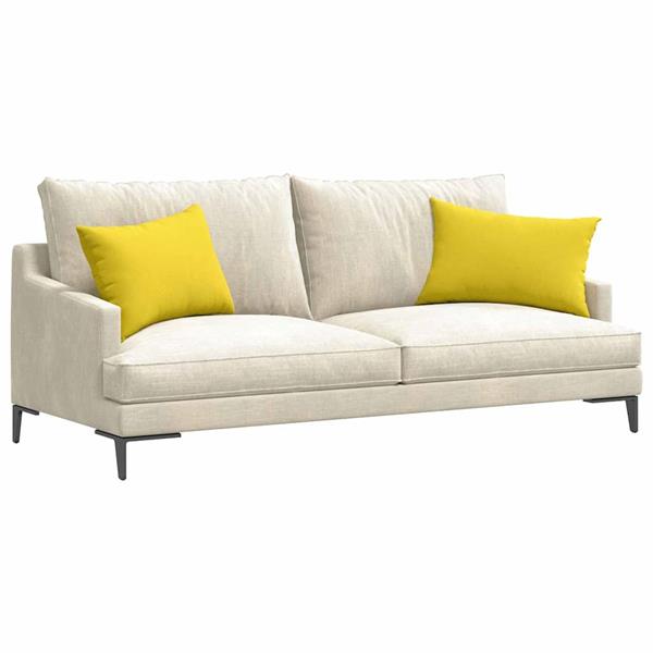 Grote foto vidaxl sofa kussens 2 pcs lichtgeel 60 x 40 cm stof huis en inrichting woningdecoratie