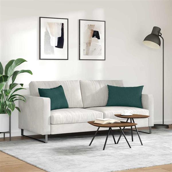 Grote foto vidaxl sofa kussens 2 pcs donkergroen 60 x 40 cm stof huis en inrichting woningdecoratie