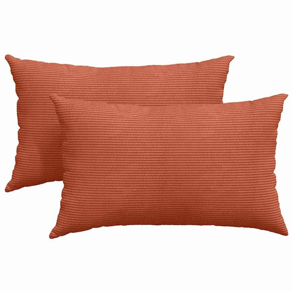 Grote foto vidaxl sofa kussens 2 stuks rood oranje 50 x 30 cm cordstof huis en inrichting woningdecoratie
