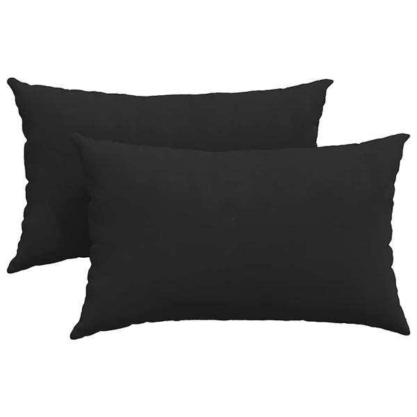 Grote foto vidaxl sofa kussens 2 stuks zwart 50 x 30 cm stof huis en inrichting woningdecoratie