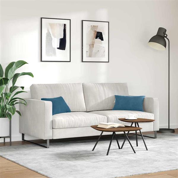Grote foto vidaxl sofa kussens 2 stuks blauw 50 x 30 cm cordstof huis en inrichting woningdecoratie