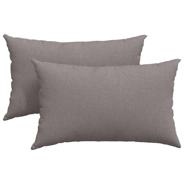 Grote foto vidaxl sofa kussens 2 pcs taupe 50 x 30 cm stof huis en inrichting woningdecoratie