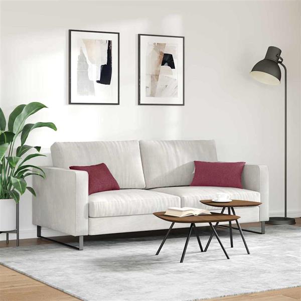 Grote foto vidaxl sofa kussens 2 pcs wijnrood 50 x 30 cm stof huis en inrichting woningdecoratie