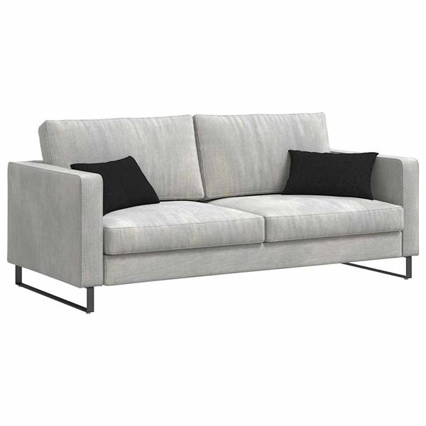 Grote foto vidaxl sofa kussens 2 pcs zwart 50 x 30 cm stof huis en inrichting woningdecoratie