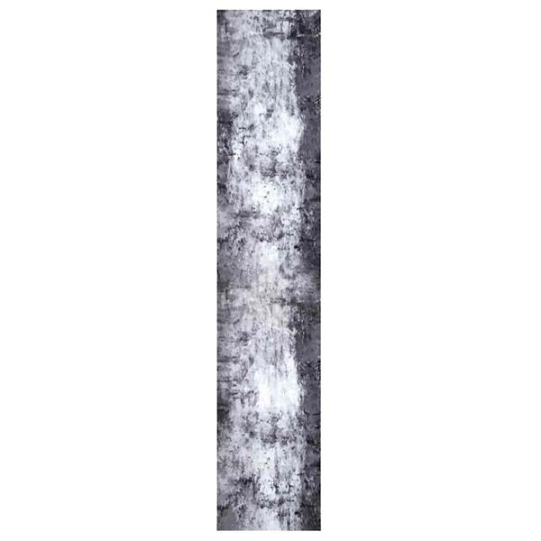 Grote foto vidaxl keuken vloerkleed grijs 300 x 60 cm fluweel tuin en terras overige tuin en terras