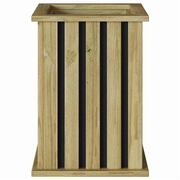 Grote foto vidaxl plantkisten bruin 33 x 33 x 45 cm ge mpregneerd grenenhout tuin en terras overige tuin en terras