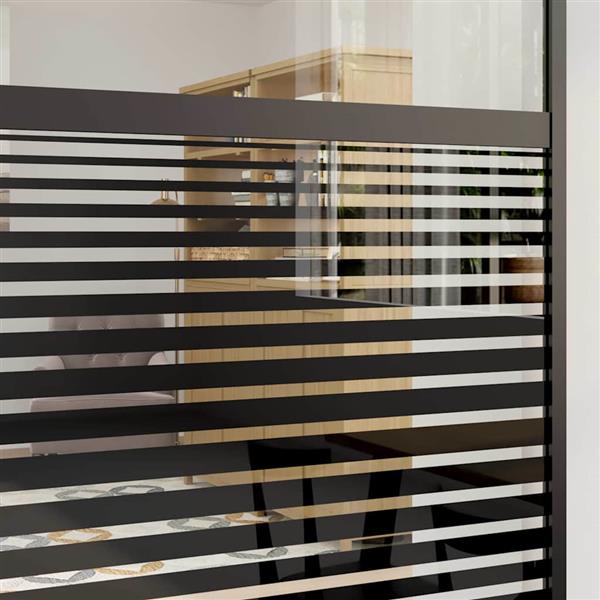 Grote foto vidaxl glazen deur gestreept zwart 90 x 2 x 205 cm aluminium doe het zelf en verbouw deuren en horren