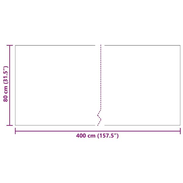 Grote foto vidaxl tapijt loper grijs 80 x 400 cm stof huis en inrichting vloerbedekking en kleden