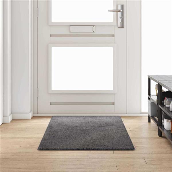 Grote foto vidaxl tapijt loper grijs 80 x 200 cm 100 polypropylene tuft huis en inrichting vloerbedekking en kleden