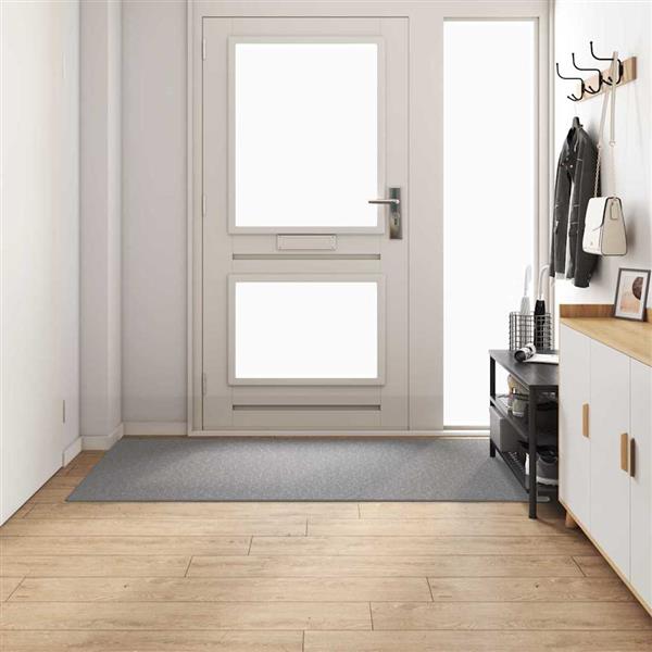 Grote foto vidaxl tapijt loper lichtgrijs 100 x 200 cm 100 polypropyleen huis en inrichting vloerbedekking en kleden