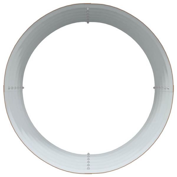 Grote foto vidaxl verhoogd bed bruin 80 x 80 x 44 cm staal tuin en terras overige tuin en terras