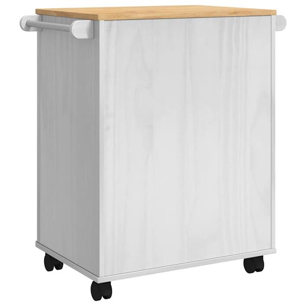 Grote foto vidaxl keuken trolley floro wit 72 5 x 45 x 80 cm massief vurenhout huis en inrichting keukenbenodigdheden