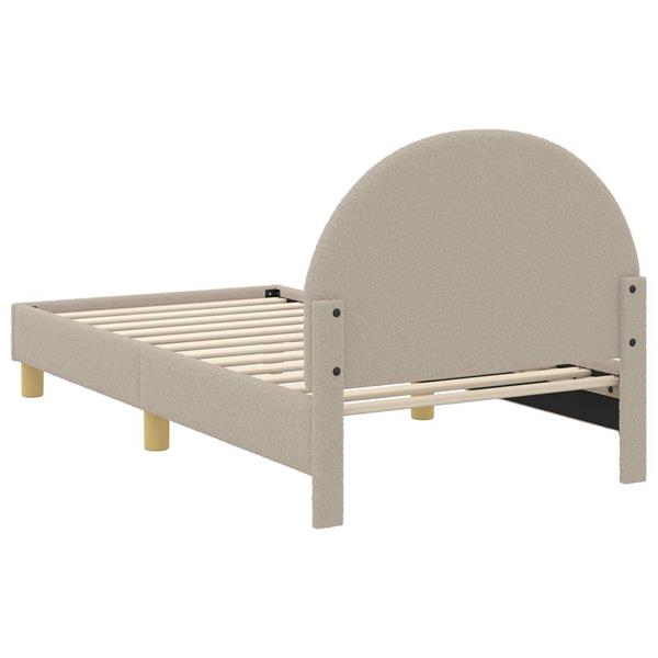 Grote foto vidaxl bedframe voor kinderen met hoofdbord lichtgrijs 80 x 160 cm antiek en kunst stoelen en banken