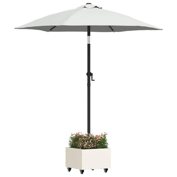 Grote foto vidaxl parasolvoet wit 45 x 45 x 45 cm staal tuin en terras overige tuin en terras