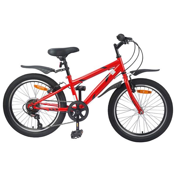 Grote foto vidaxl kinderfiets 24 inch 6 speed voor 8 12 jaar oud rood fietsen en brommers herenfietsen