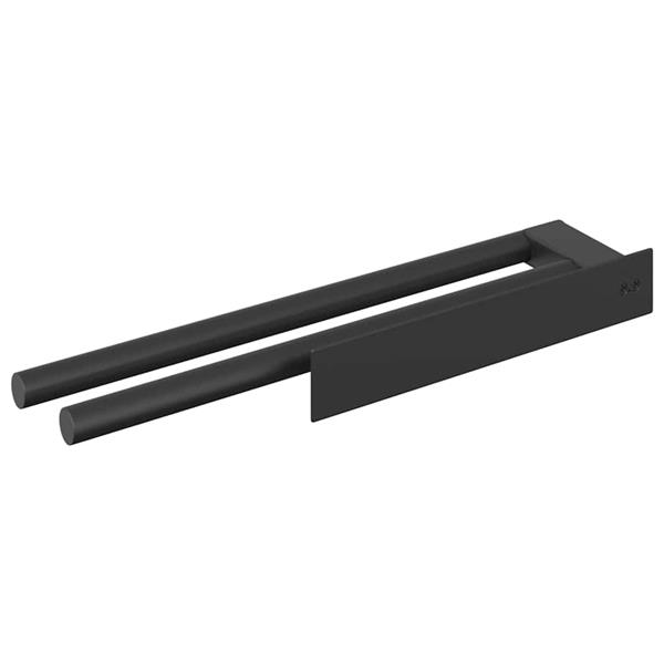 Grote foto vidaxl handdoekrek zwart 40 x 9 x 4 cm roestvrij staal huis en inrichting complete badkamers