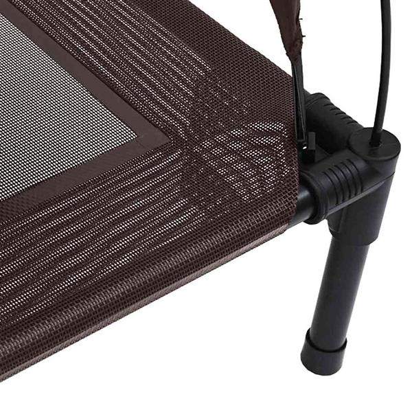 Grote foto vidaxl hondenbed bruin 90 x 81 x 80 5 cm staal dieren en toebehoren toebehoren