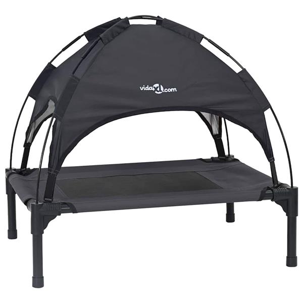 Grote foto vidaxl hondenbed zwart 76 x 62 x 70 5 cm staal dieren en toebehoren toebehoren