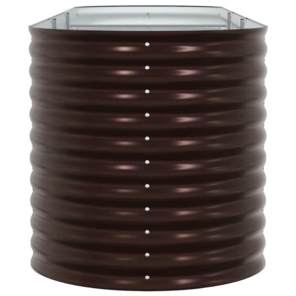 Grote foto vidaxl verhoogd bed bruin 320 x 80 x 81 cm staal tuin en terras overige tuin en terras