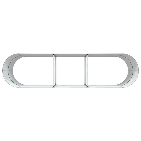 Grote foto vidaxl verhoogd bed bruin 320 x 80 x 81 cm staal tuin en terras overige tuin en terras