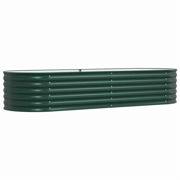 Grote foto vidaxl verhoogd bed groen 240 x 80 x 44 cm staal tuin en terras overige tuin en terras