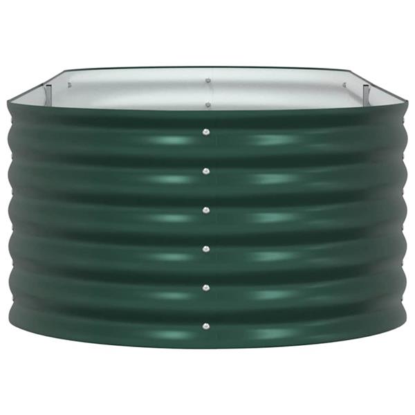 Grote foto vidaxl verhoogd bed groen 240 x 80 x 44 cm staal tuin en terras overige tuin en terras