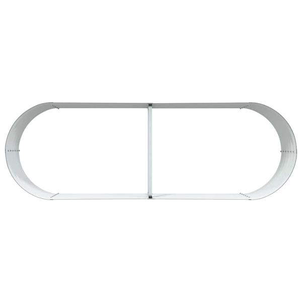 Grote foto vidaxl verhoogd bed groen 240 x 80 x 44 cm staal tuin en terras overige tuin en terras