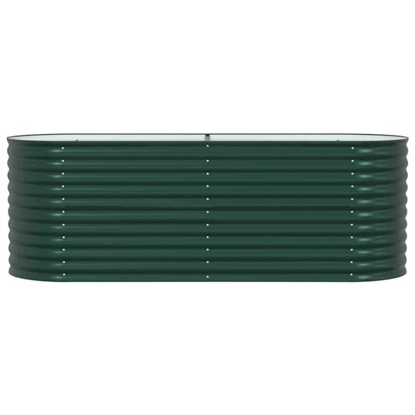 Grote foto vidaxl verhoogd bed groen 240 x 80 x 81 cm staal tuin en terras overige tuin en terras