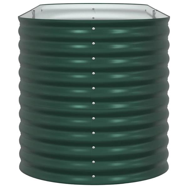 Grote foto vidaxl verhoogd bed groen 240 x 80 x 81 cm staal tuin en terras overige tuin en terras