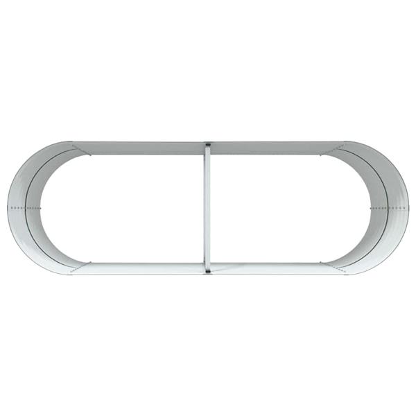 Grote foto vidaxl verhoogd bed groen 240 x 80 x 81 cm staal tuin en terras overige tuin en terras